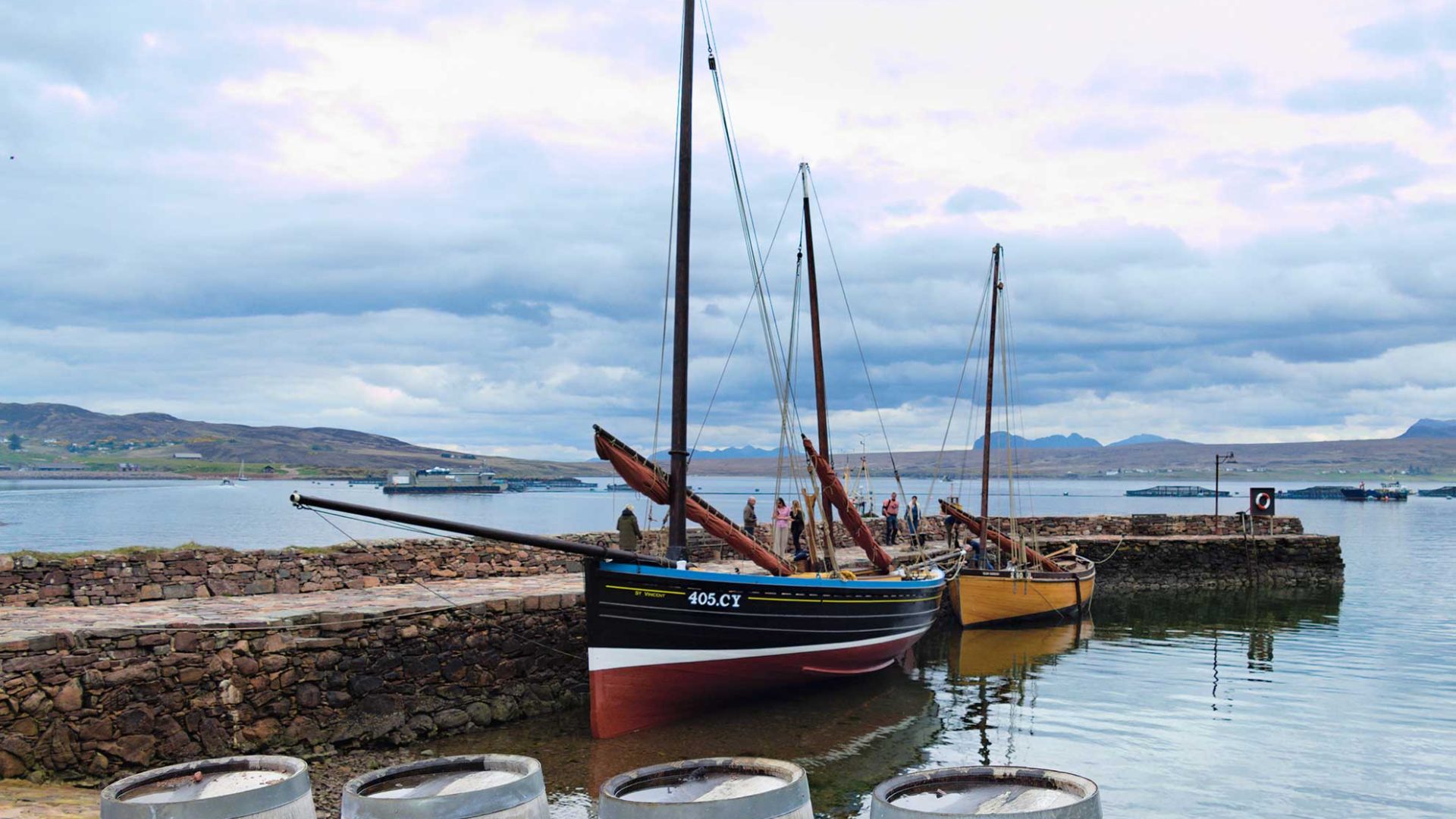 the quay at the herring curing station tanera mor